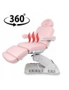 Różowy fotel kosmetyczny obrotowy elektryczny