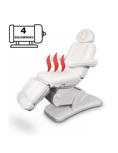 Fotel kosmetyczny Medico II Plus biały z podgrzewaniem