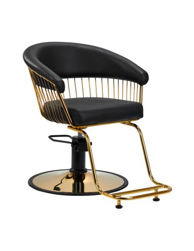 Gabbiano fotel fryzjerski Lille-M złoto czarny