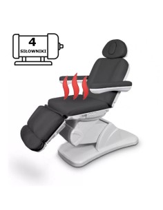 Fotel kosmetyczny Medico II Plus grafitowy z podgrzewaniem