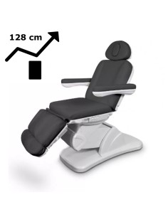 Fotel kosmetyczny Medico II Plus grafitowy - wysoka kołyska