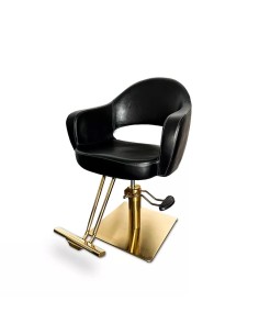 Fotel fryzjerski Avenant - czarny - złoty