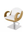  Fotel fryzjerski Fiore - biało - złoty - 1