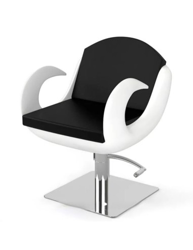 Fotel fryzjerski czarno biały