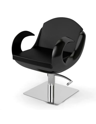 Fotel fryzjerski czarny z akrylem