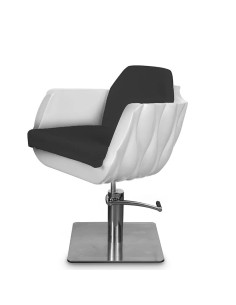 Fotel fryzjerski Mila - biały - czarny