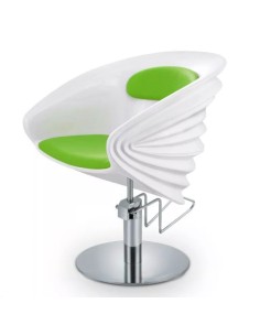 Fotel fryzjerski Origami - biały - zielony