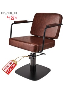 Fotel fryzjerski Enzo - brąz -  podstawa do wyboru- AYALA 48