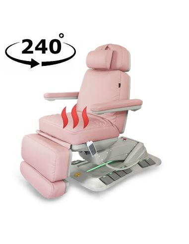 Fotel kosmetyczny obrotowy Niko F Rose z podgrzewaniem różowy - 1