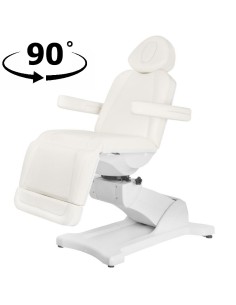 Fotel Kosmetyczny Obrotowy 869A - 4 Silniki - Biały