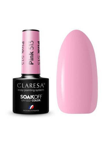 CLARESA Lakier hybrydowy PINK 513 -5g