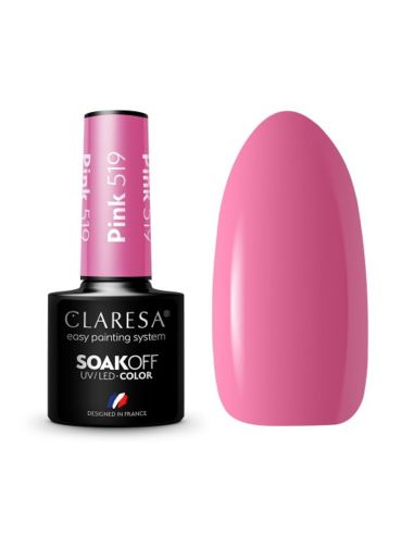 CLARESA Lakier hybrydowy PINK 519 -5g