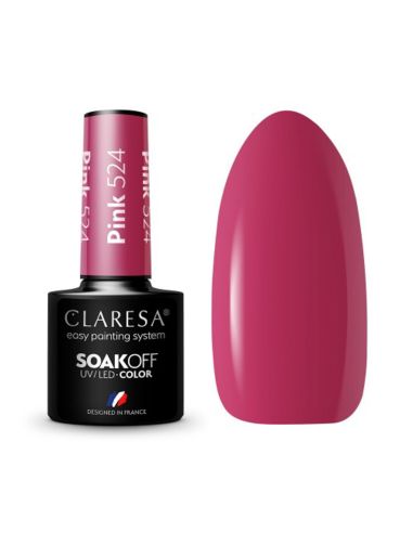 CLARESA Lakier hybrydowy PINK 524 -5g