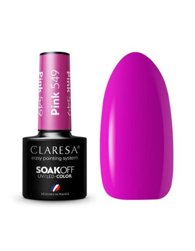 CLARESA Lakier hybrydowy PINK 549 -5g