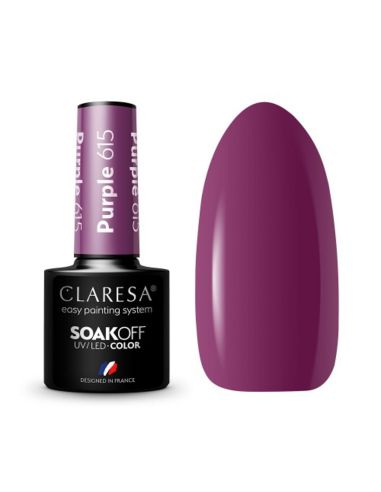 CLARESA Lakier hybrydowy PURPLE 615 -5g