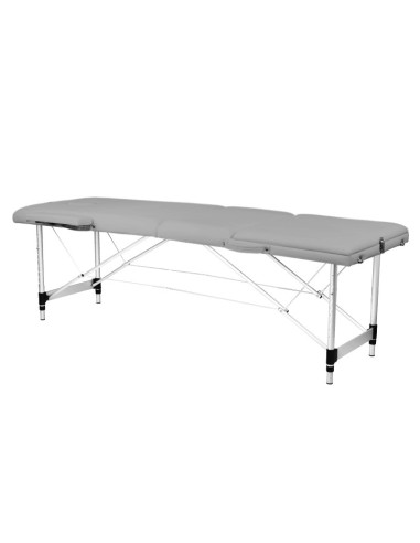 Stół Składany Do Masażu Aluminiowy Komfort Activ Fizjo 3 Segmentowy Szary