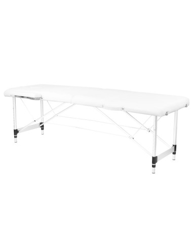Stół Składany Do Masażu Aluminiowy Komfort Activ Fizjo 2 Segmentowe White
