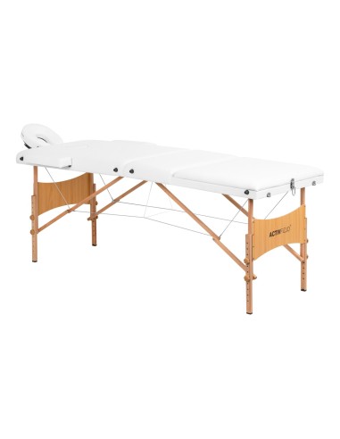 Stół Składany Do Masażu Wood Komfort Activ Fizjo Lux 3 Segmentowy 190X70 Biały